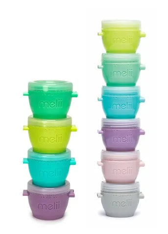 Set 10 recipiente snap&go, melii, 6*59 ml + 4*118 ml