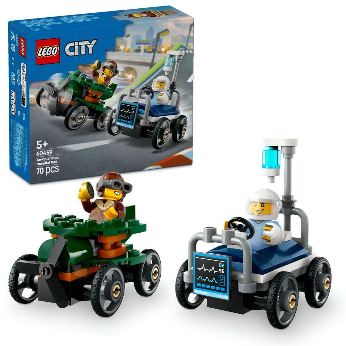 Lego city pachet de curse avion vs. pat de spital 60459