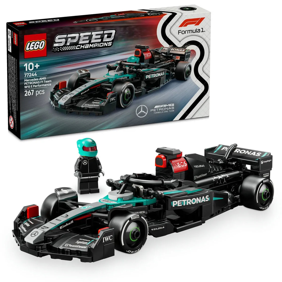 Lego speed champions masina de curse f1 mercedes amg w15 77244