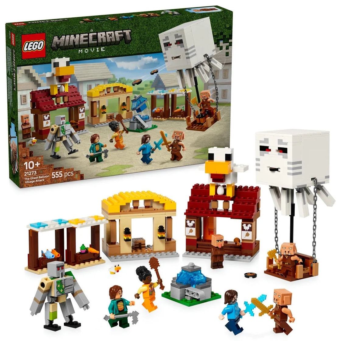 Lego minecraft atacul baloanelor ghast asupra satului 21273
