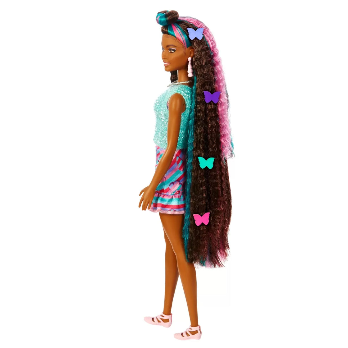 Barbie totally hair papusa barbie curcubeu