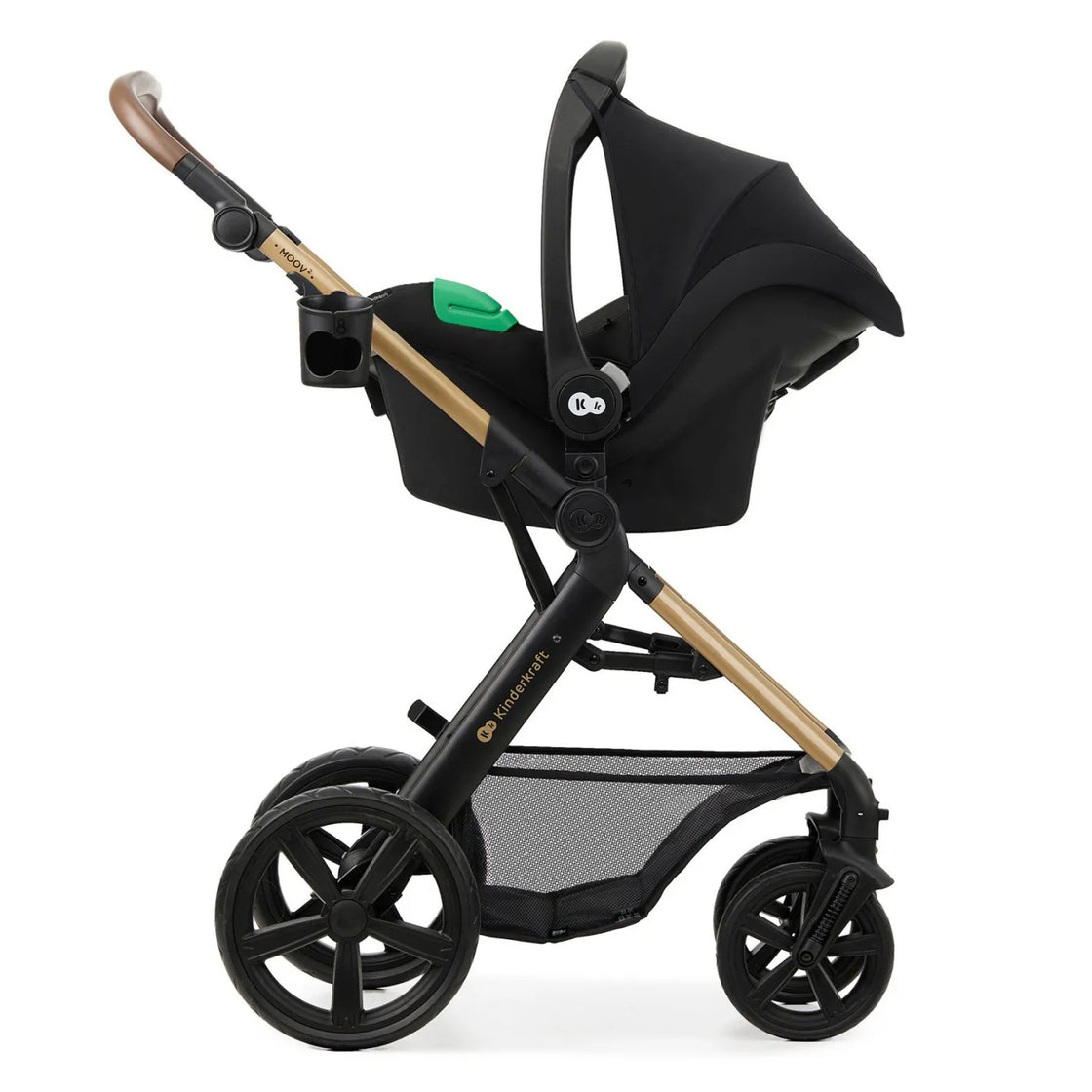 Carucior 3 in 1 kinderkraft moov 2, negru pur