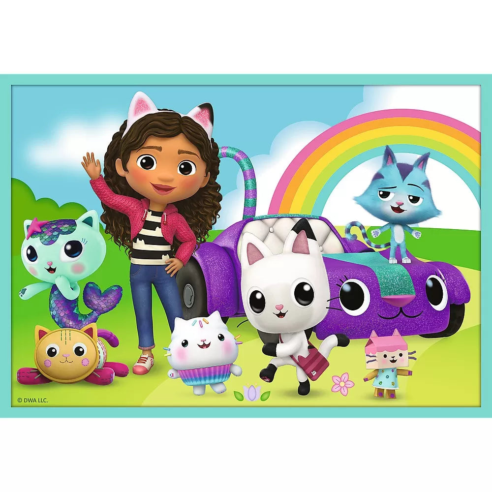 Puzzle trefl 10in1 gabbys dollhouse in universul lui gabby