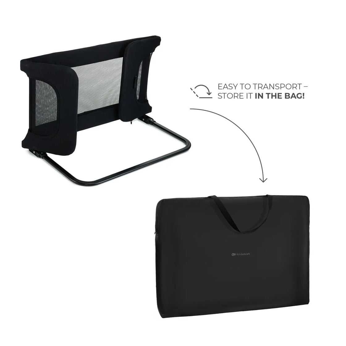 Bariera de pat kinderkraft guard and dream black