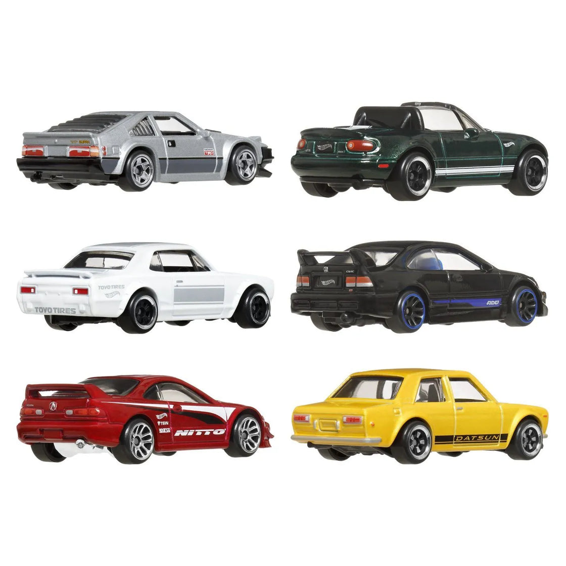 Hot wheels silver series set 6 masinute metalice tematica japoneza