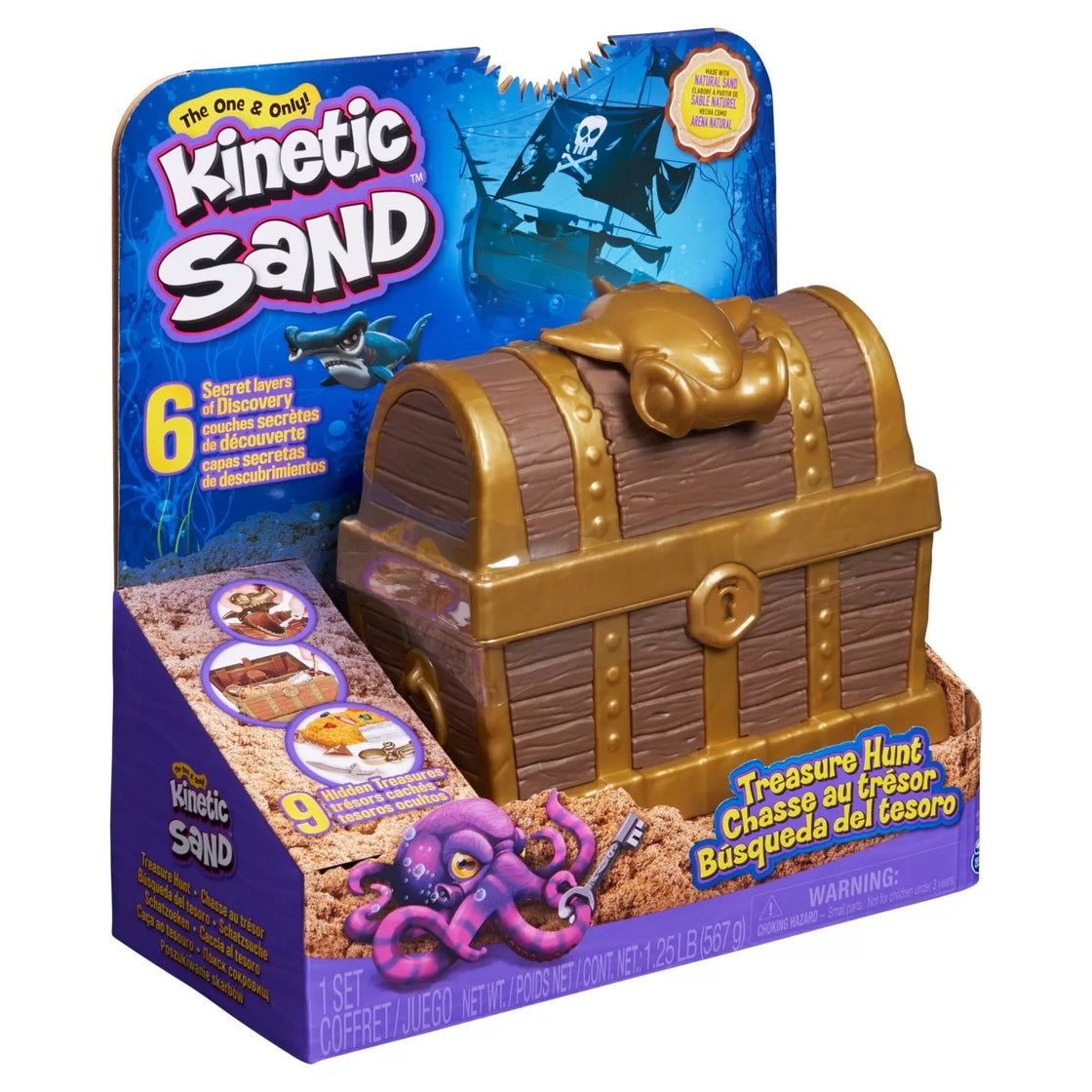 Kinetic sand cutia de comori