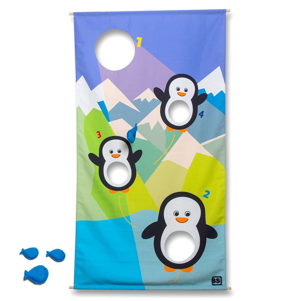 Hraneste pinguinii!, joc de aruncat la tinta