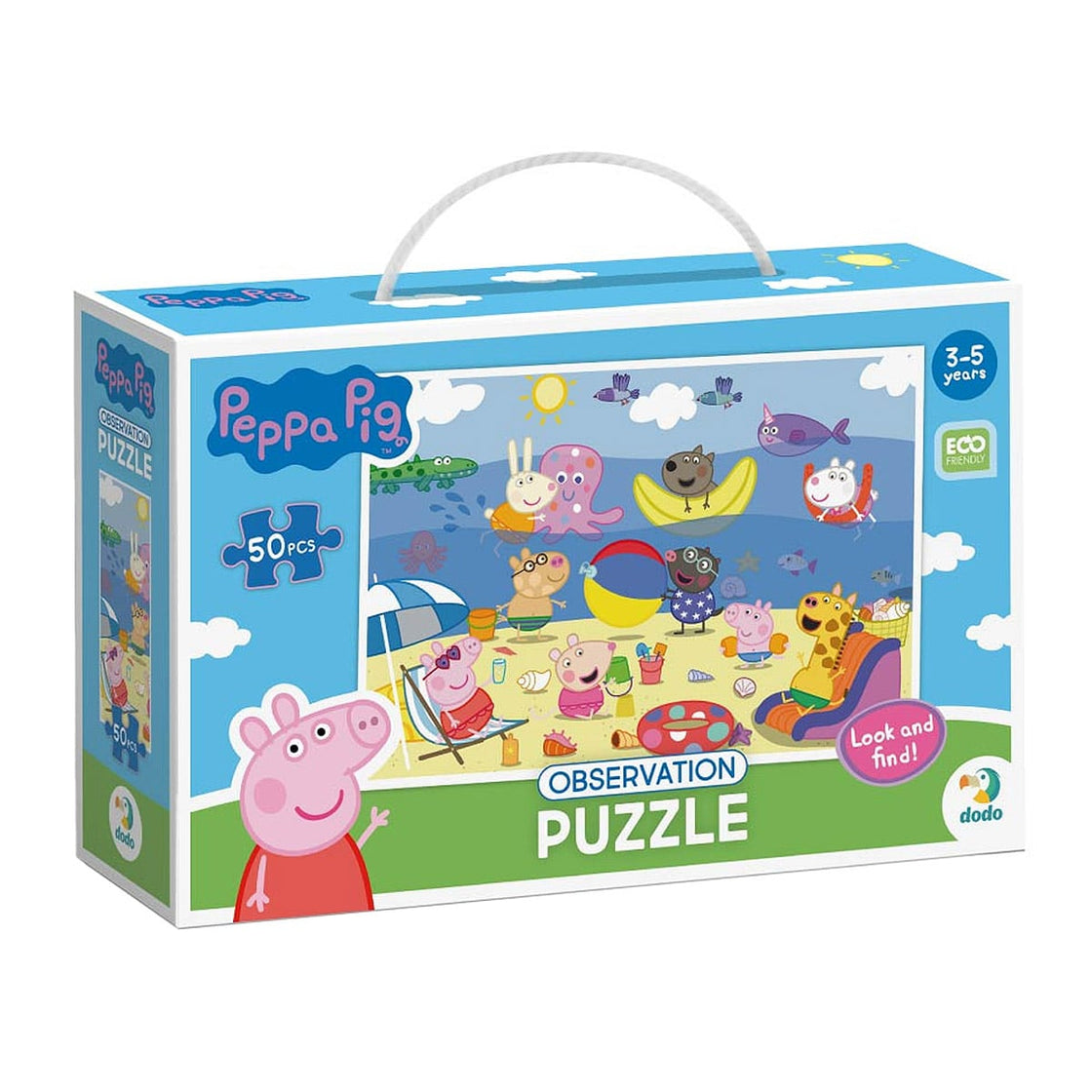 Puzzle de observare Peppa Pig, Vacanta de vara, 50 piese
