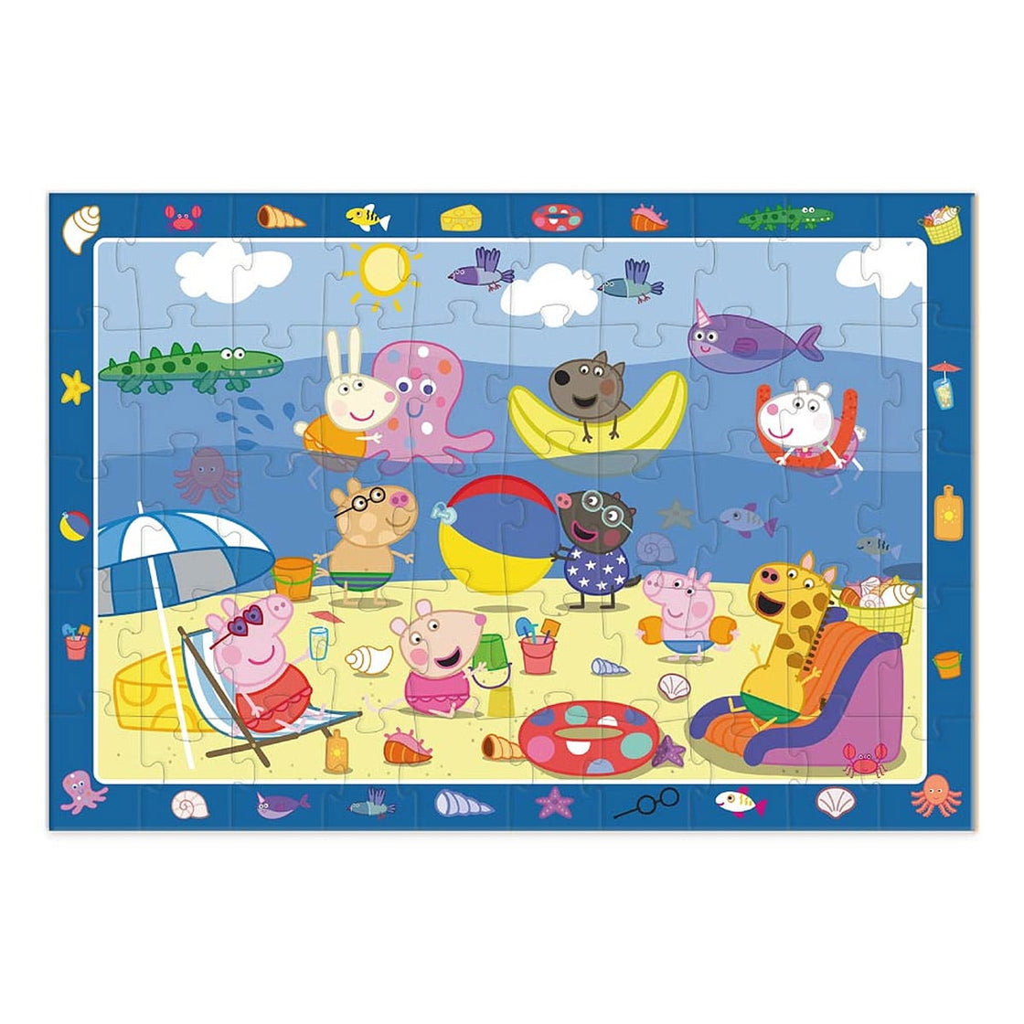 Puzzle de observare Peppa Pig, Vacanta de vara, 50 piese
