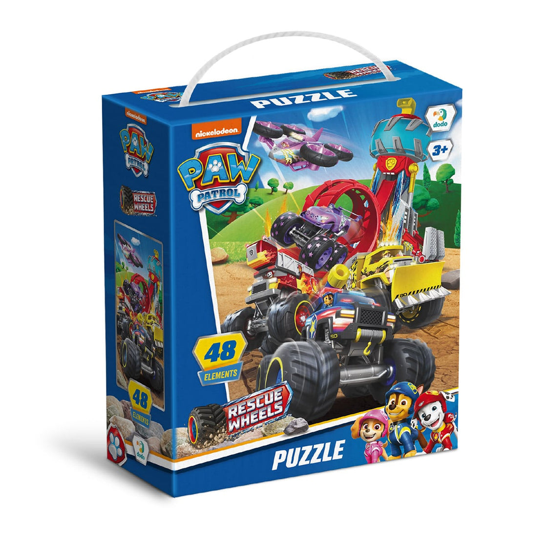 Puzzle Patrula catelusilor, Rescue Wheels, 48 piese