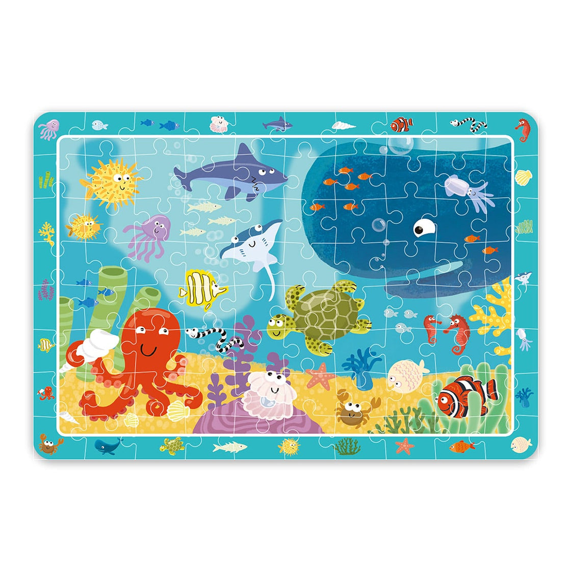 Puzzle de observare, Animale marine, 80 piese
