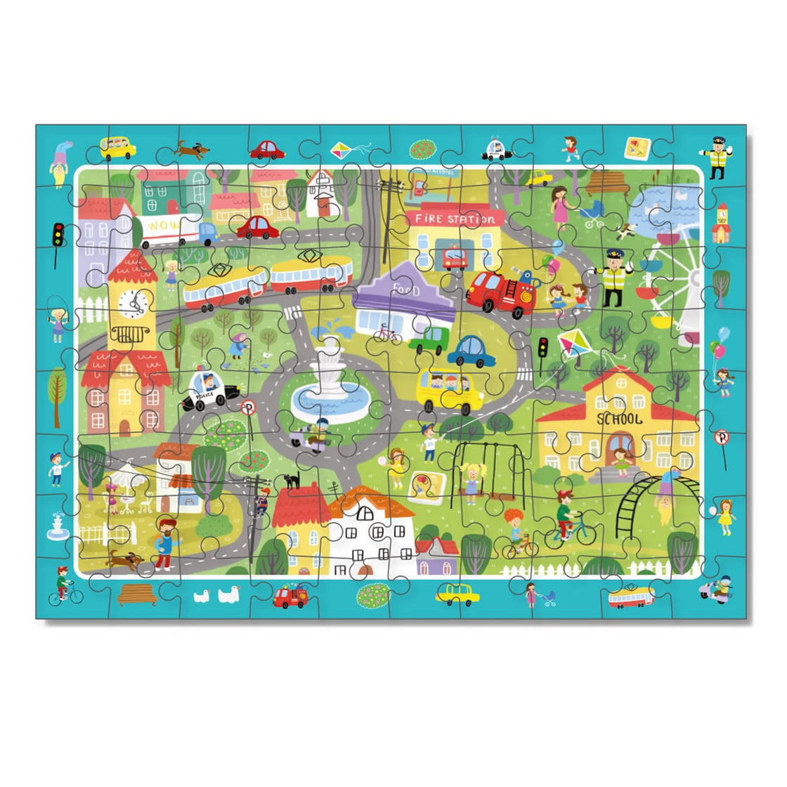 Puzzle de observare, City life, 80 piese