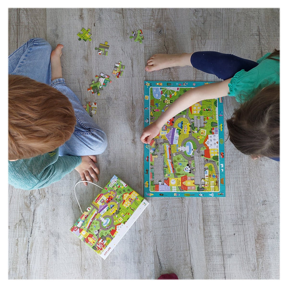 Puzzle de observare, City life, 80 piese