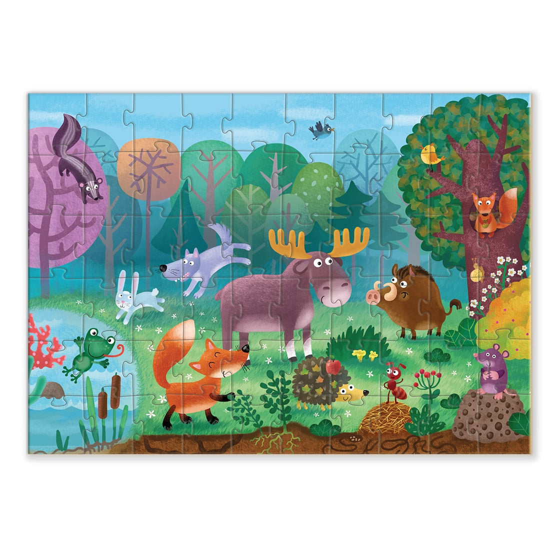 Puzzle 60 de piese, Animalele din Padurea Minunata