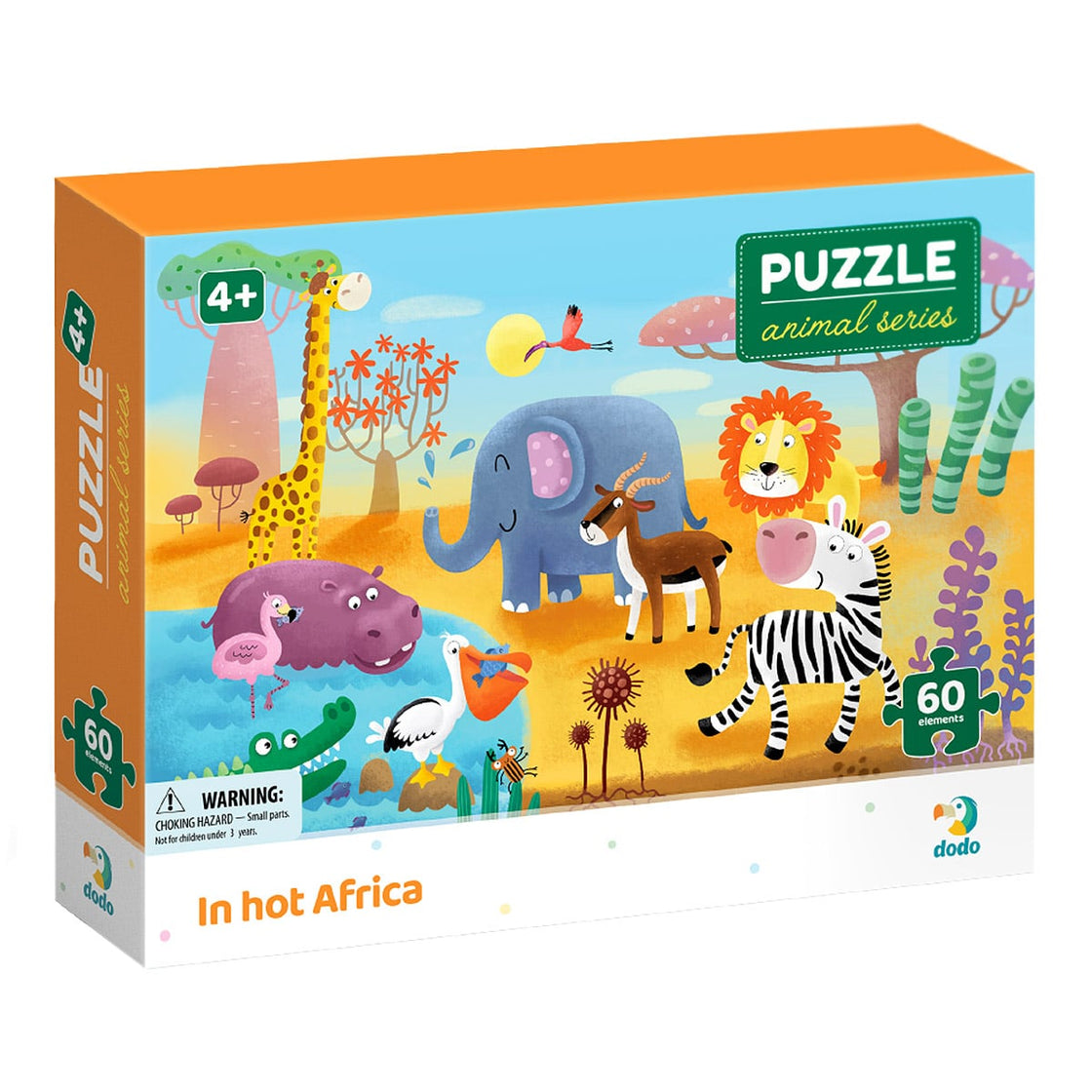 Puzzle 60 de piese, Animale din Africa
