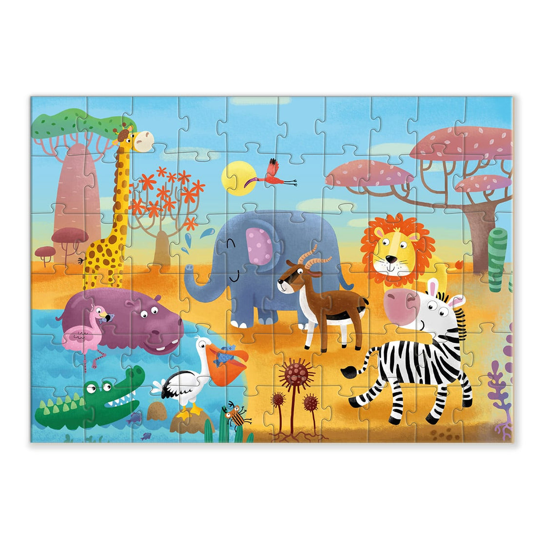 Puzzle 60 de piese, Animale din Africa