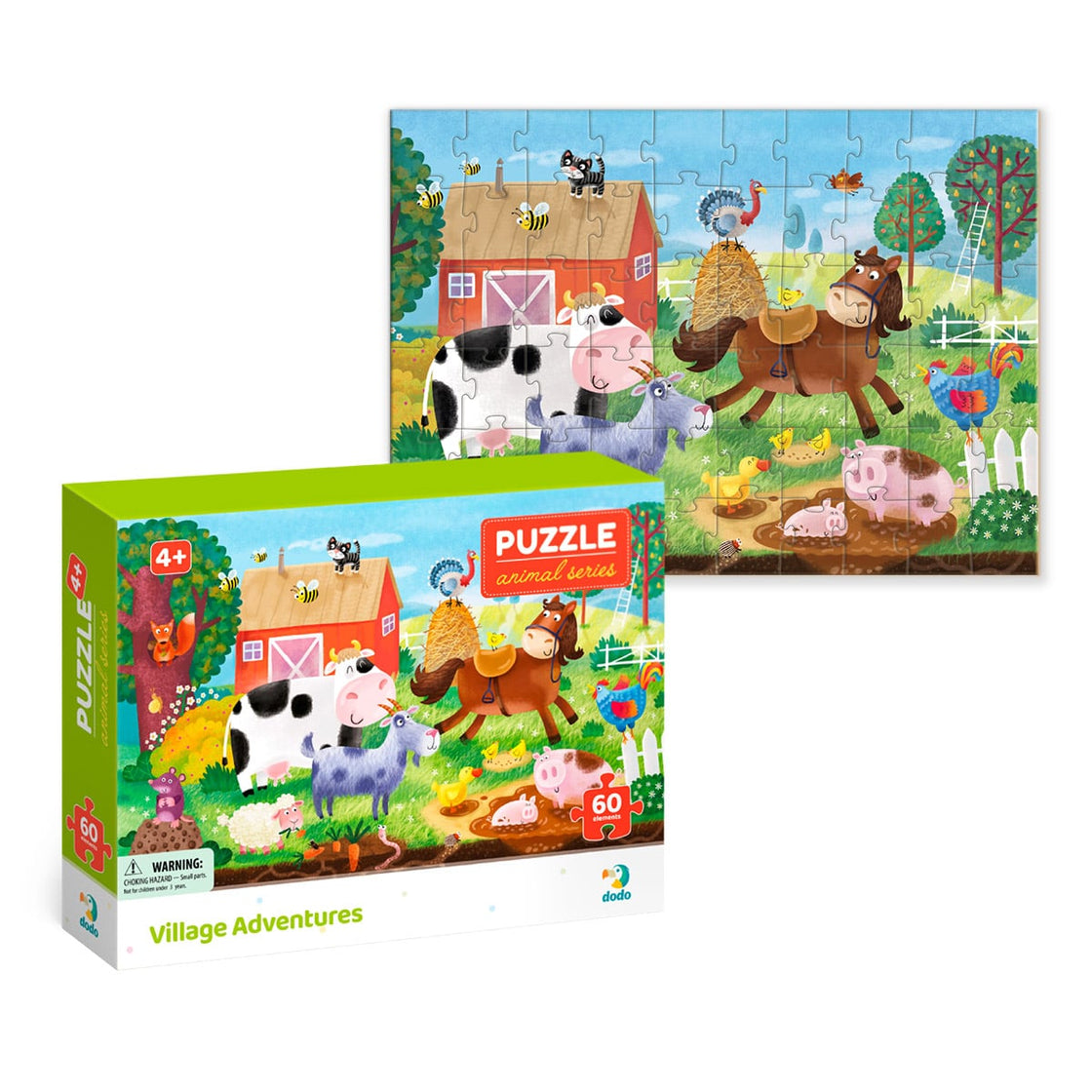 Puzzle 60 de piese, Aventuri la ferma