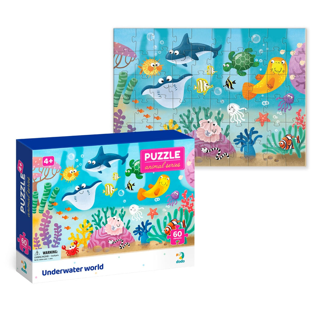 Puzzle 60 de piese, Lumea subacvatica