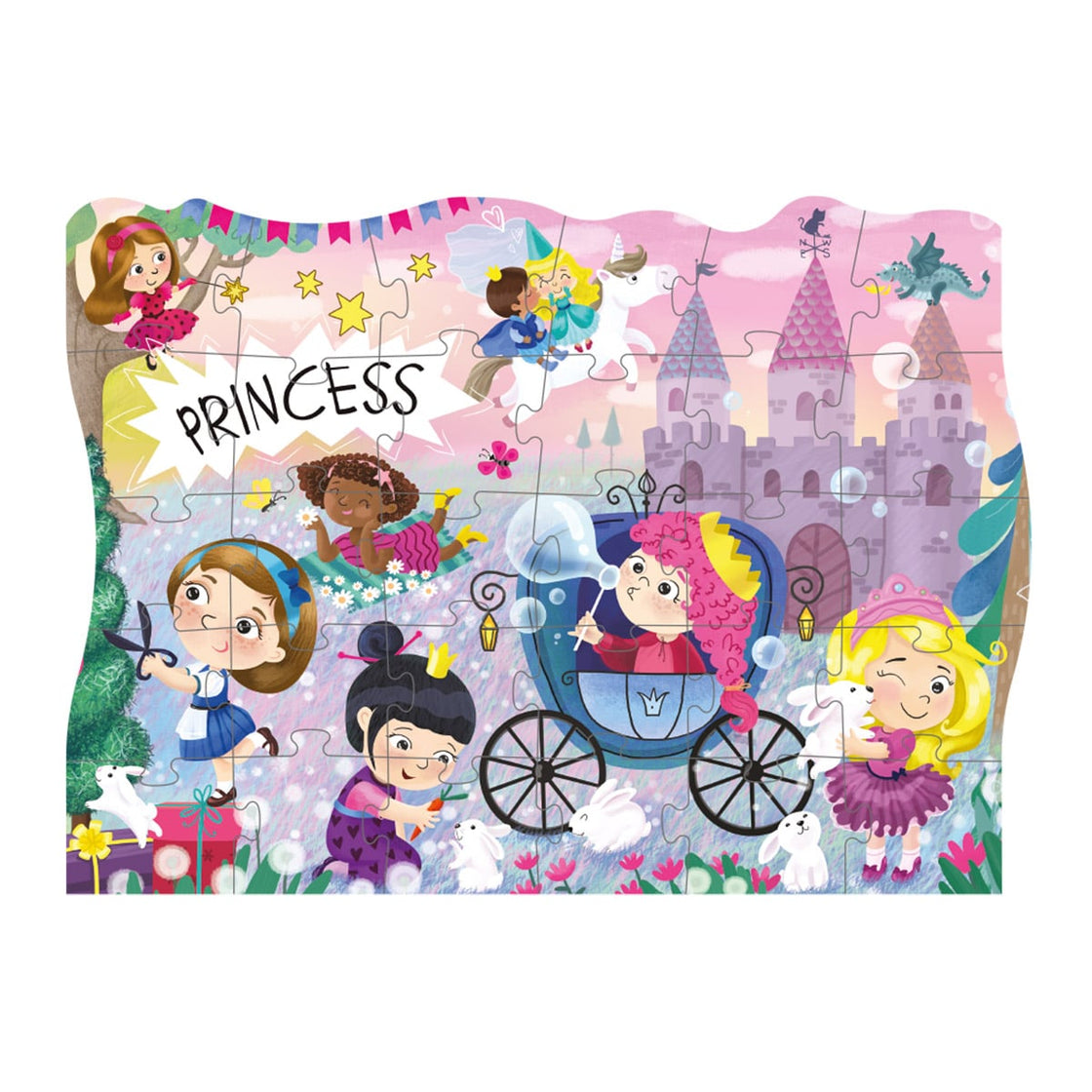 Puzzle educativ, Printesele in vacanta, 30 piese