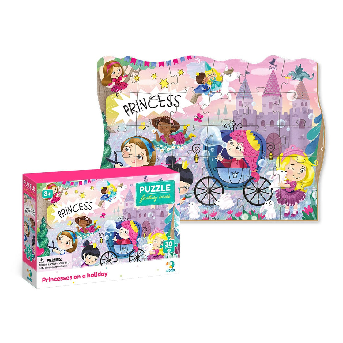 Puzzle educativ, Printesele in vacanta, 30 piese