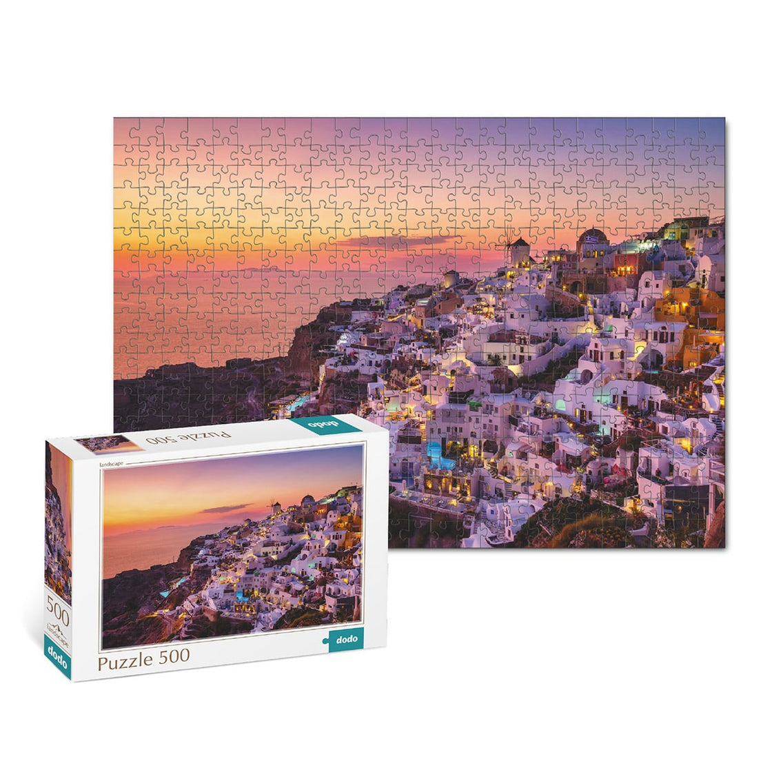 Puzzle Oia village, Grecia, 500 piese