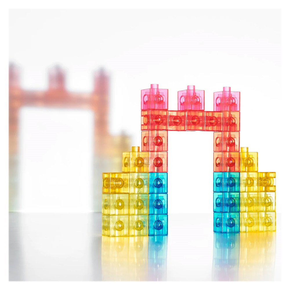 Linking Cubes, 100 cuburi translucide interconectabile
