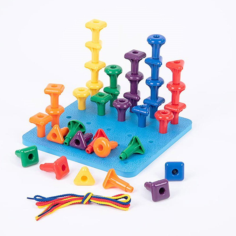 Geo Pegs, set 36 de cuie gigant cu plansa