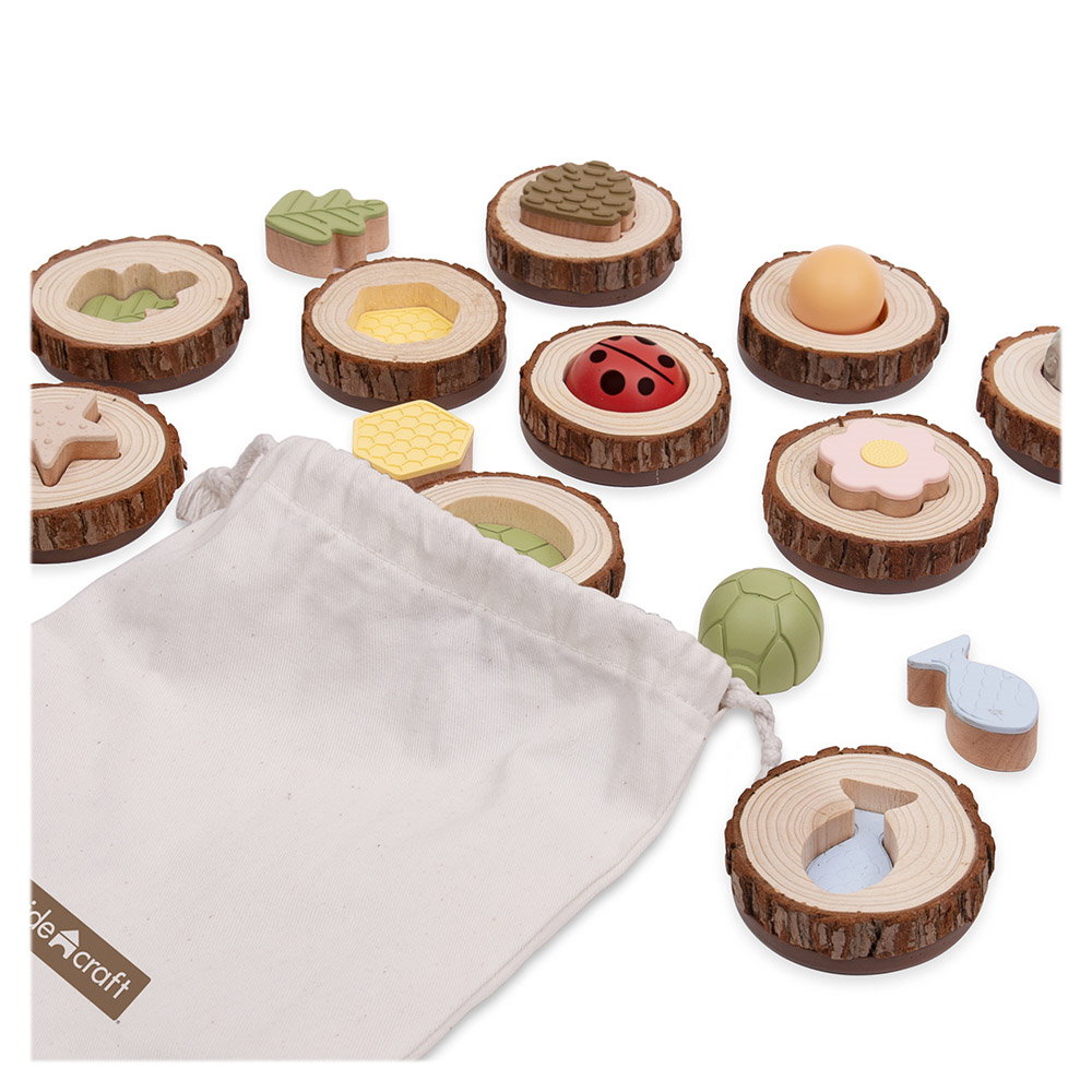 Nature Feel and Find, set tactil de potrivire din lemn, Guidecraft