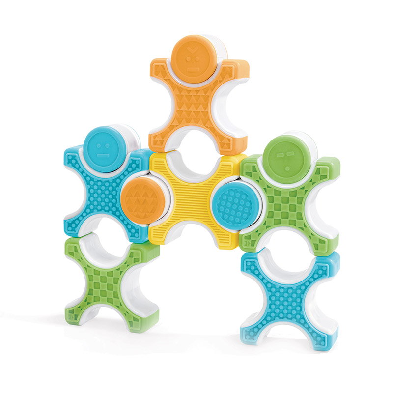 Grippies Stackers, set magnetic senzorial, 16 piese