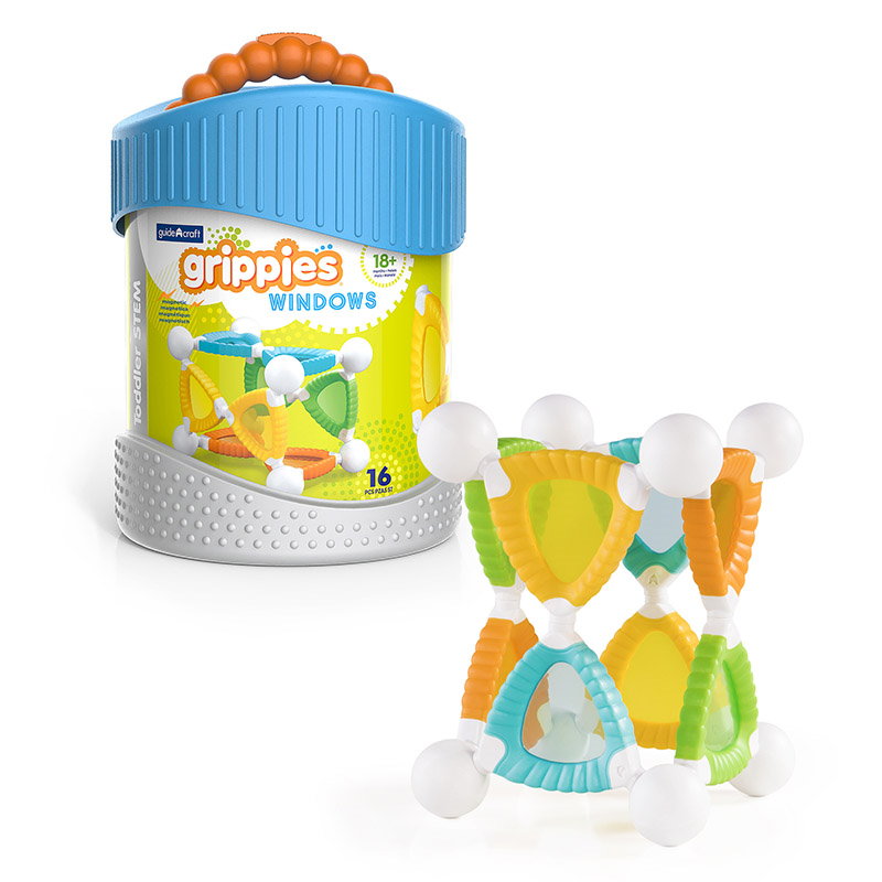Grippies Windows, set magnetic senzorial, 16 piese