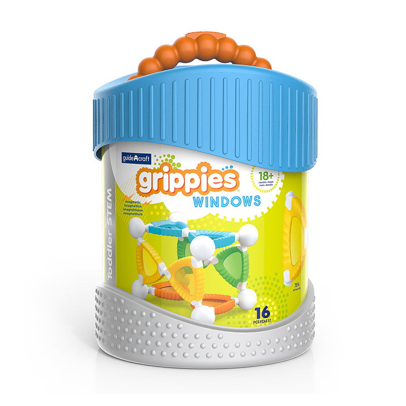 Grippies Windows, set magnetic senzorial, 16 piese