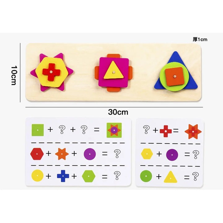 Asocieri Geometrice din Lemn Montessori – stimulează gândirea logică