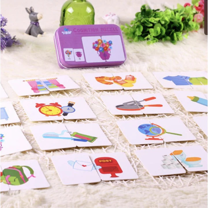Puzzle Cognitiv – Asociere Obiecte în 2 Piese