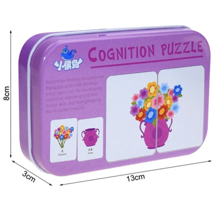 Puzzle Cognitiv – Asociere Obiecte în 2 Piese
