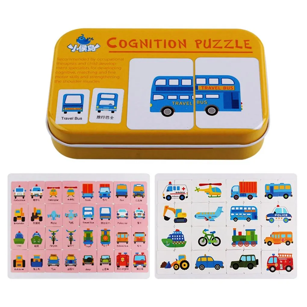 Puzzle Cognitiv Vehicule – Asociere în 2 piese