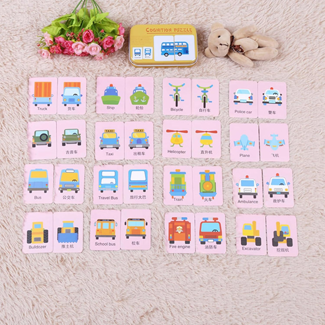 Puzzle Cognitiv Vehicule – Asociere în 2 piese