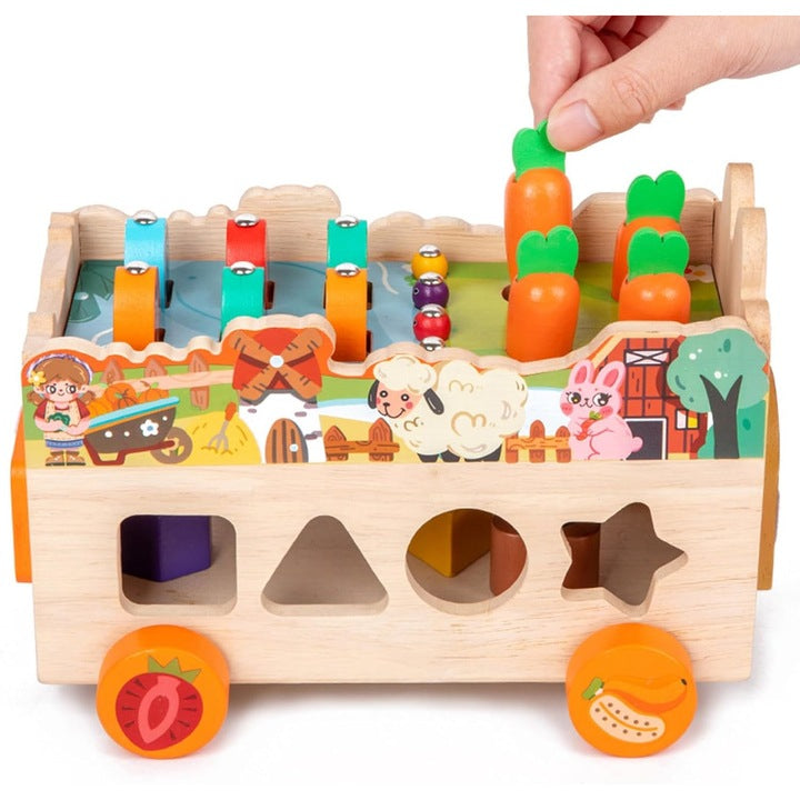 Mașinuță Interactivă Montessori din Lemn
