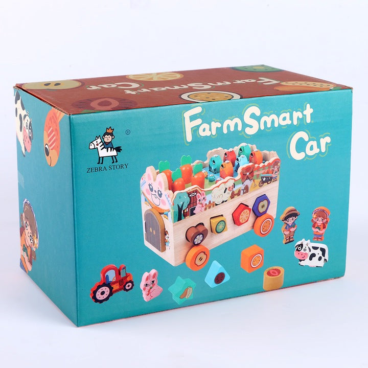 Mașinuță Interactivă Montessori din Lemn
