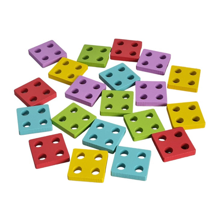 Joc Geometric Tip Tetris din Lemn – Potrivire și Creativitate