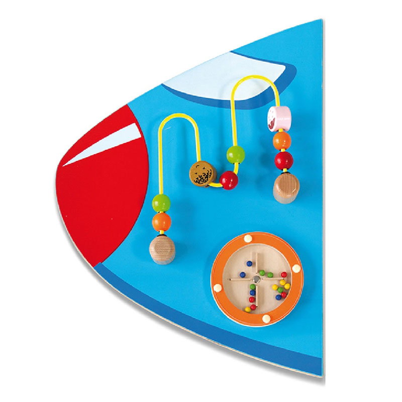 Jucarie de perete multifunctional XXL, Avion, 180 cm