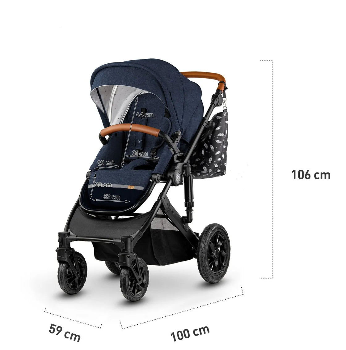 Carucior 3 in 1 kinderkraft prime 2 3in1 mink pro navy