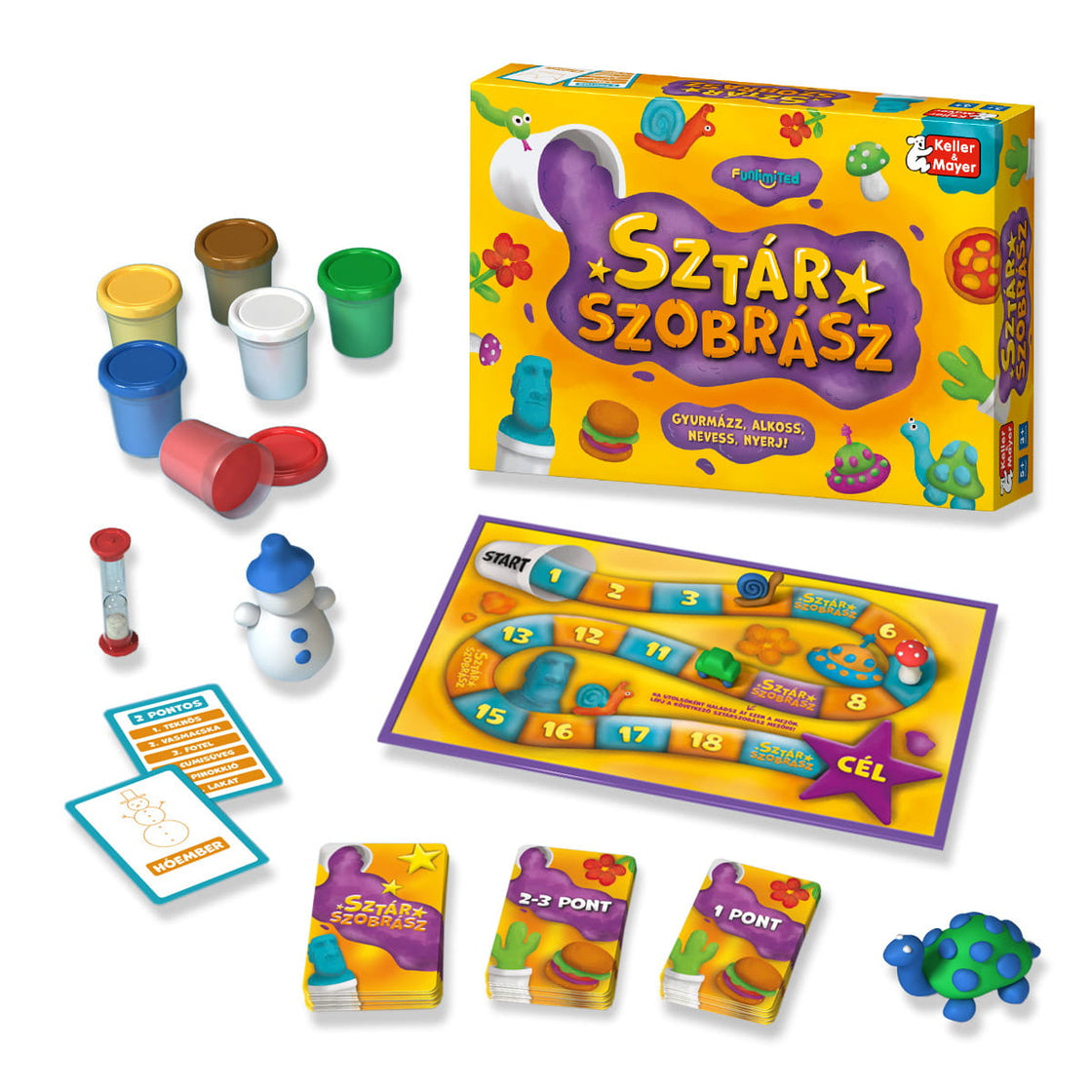 Sztárszobrász, gyurmázos társasjáték