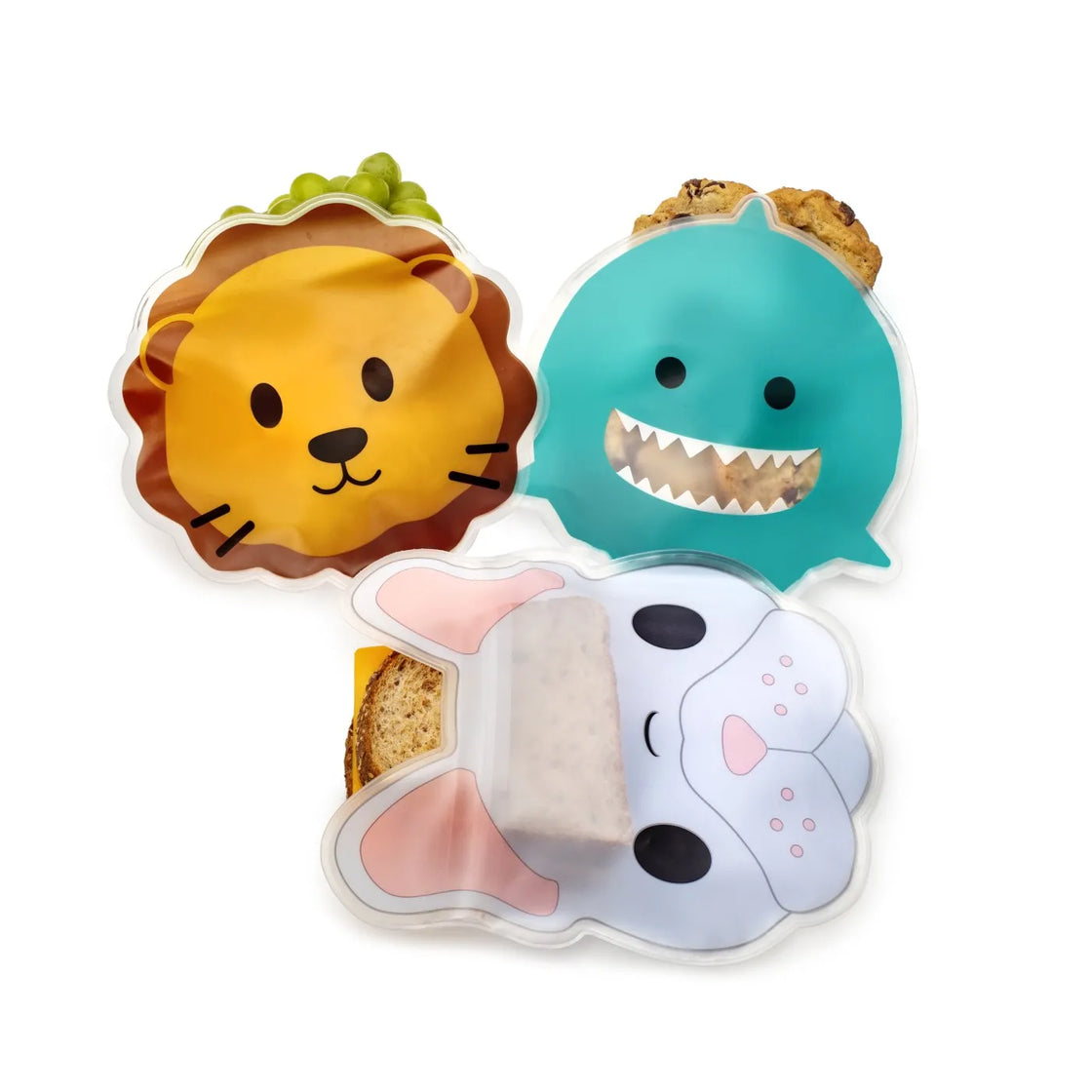 Set 6 buc pungi sandwich animal, reutilizabile