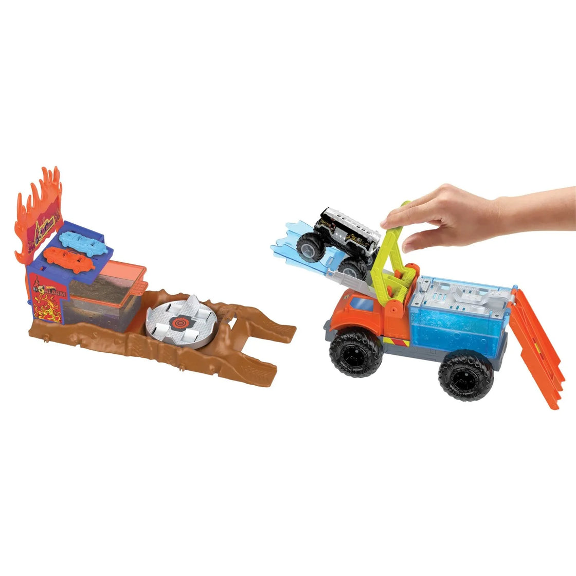 Hot wheels monster truck arena smashers color shifters salvarea lui 5alarm