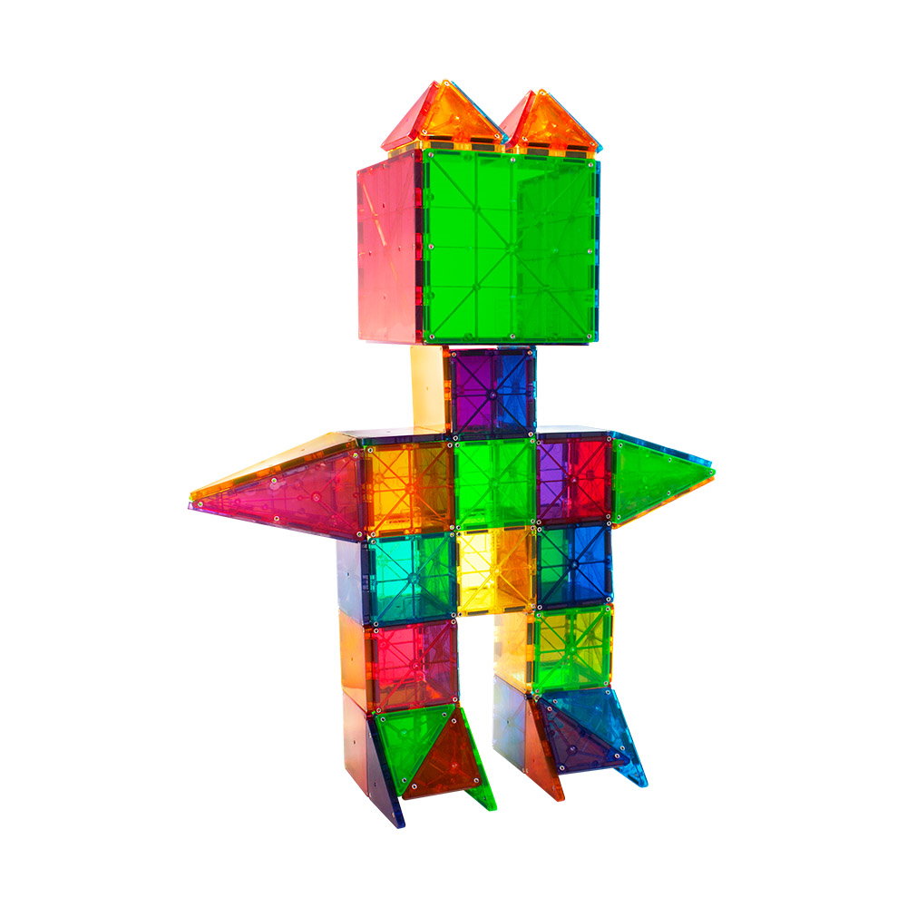 MAGNA-TILES Clear Colors, set magnetic 100 piese