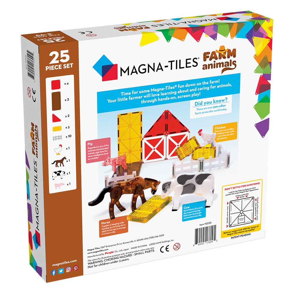 MAGNA-TILES Farm Animals, set magnetic