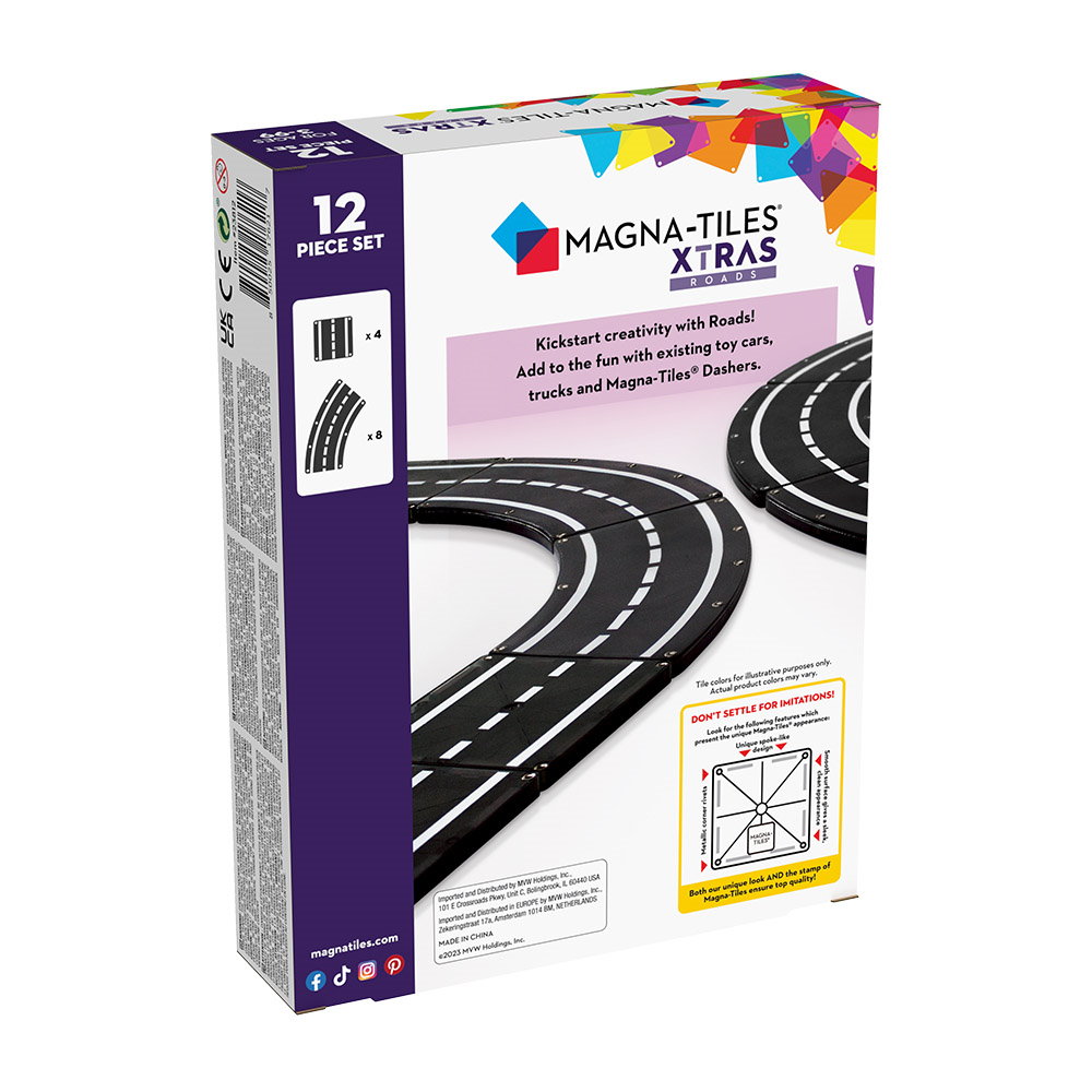 MAGNA-TILES XTRAS Roads, extensie 12 piese