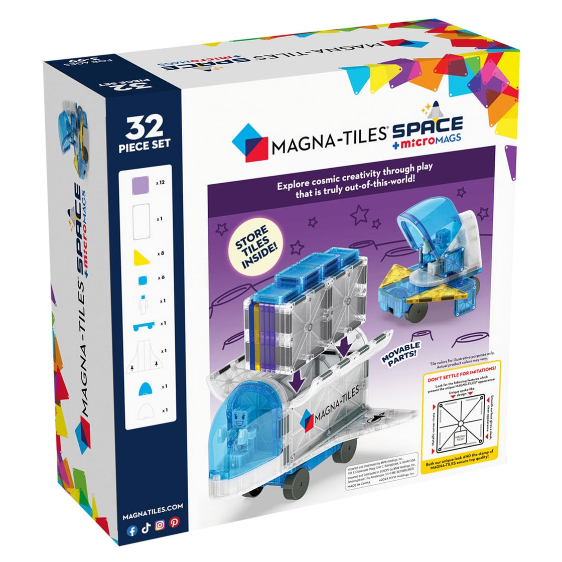 MAGNA-TILES Space, set magnetic