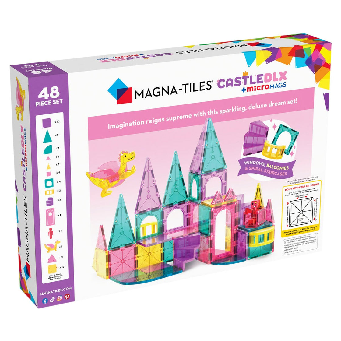 MAGNA-TILES Castle Deluxe, 48 piese