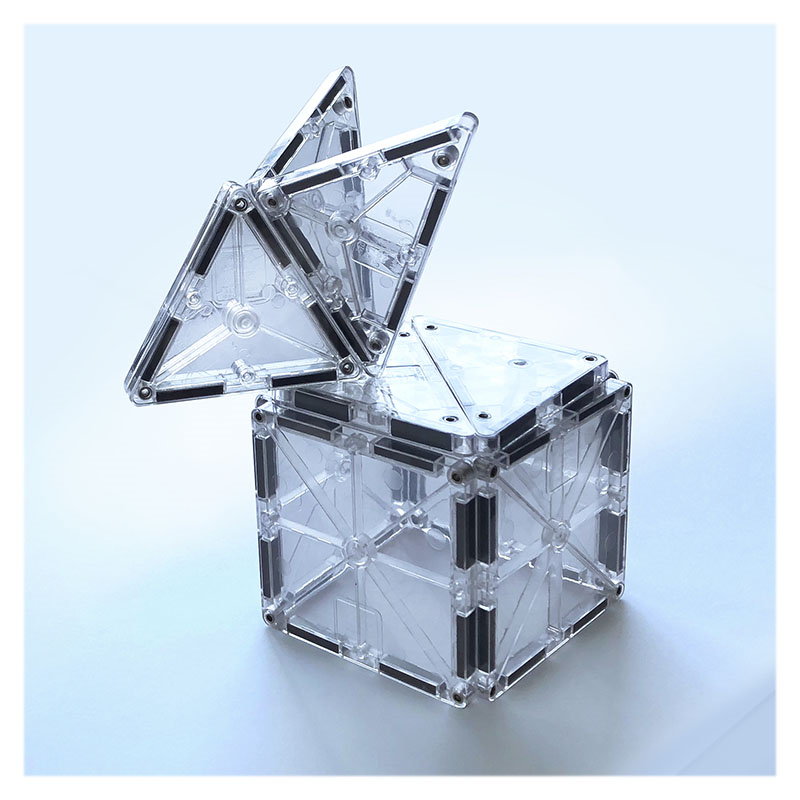 MAGNA-TILES ICE Transparent, set magnetic 16 piese